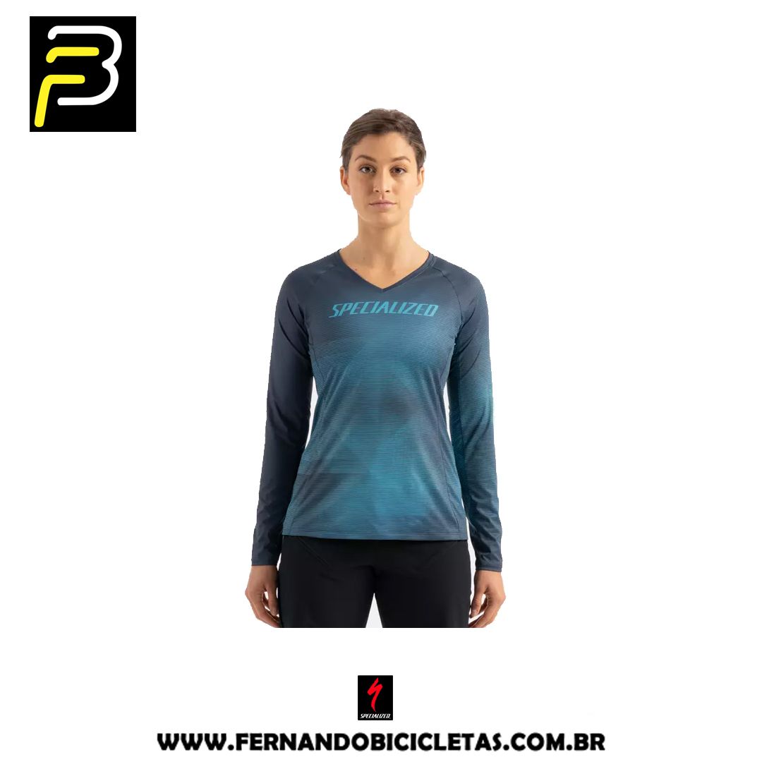 Jersey Specialized Andorra Air Manga longa - Feminino