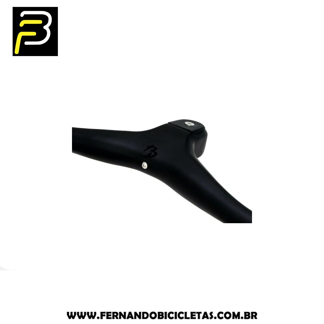 Guidão Bike Prime Integrado Elite Carbon 80mmx760mm 17° Graus