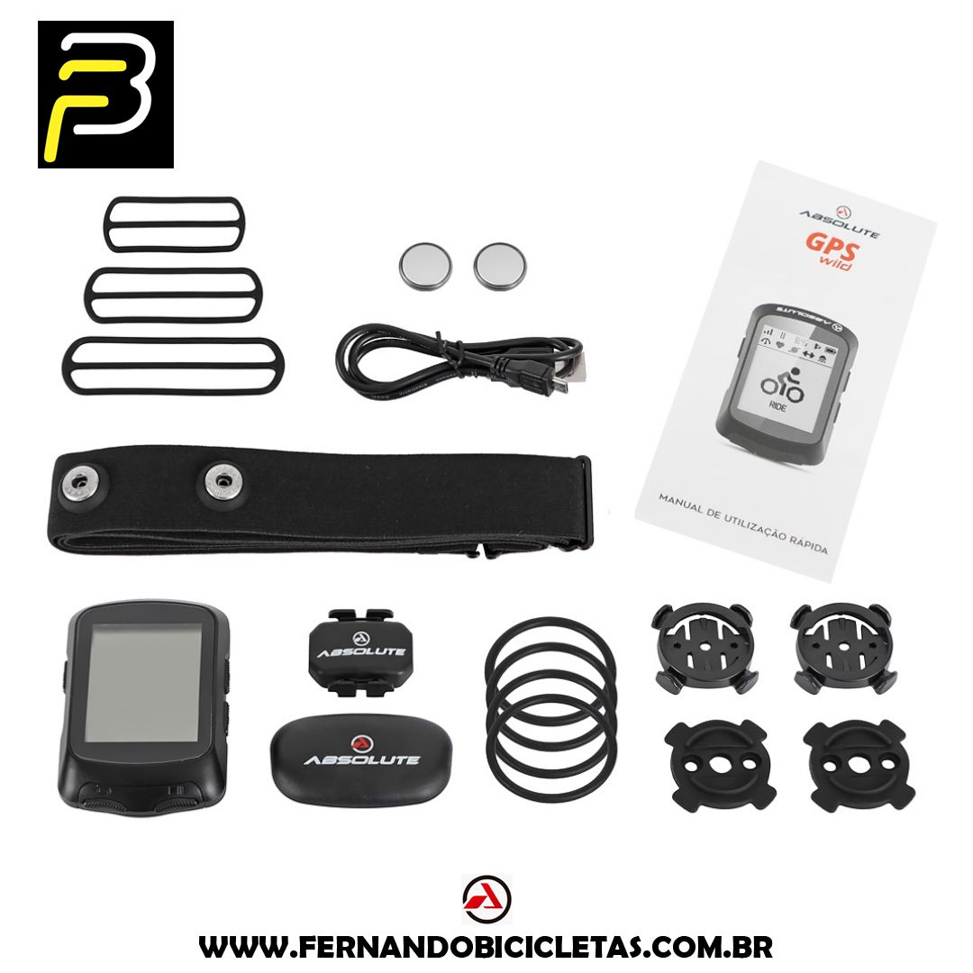 Ciclocomputador com GPS Absolute Wild Bundle