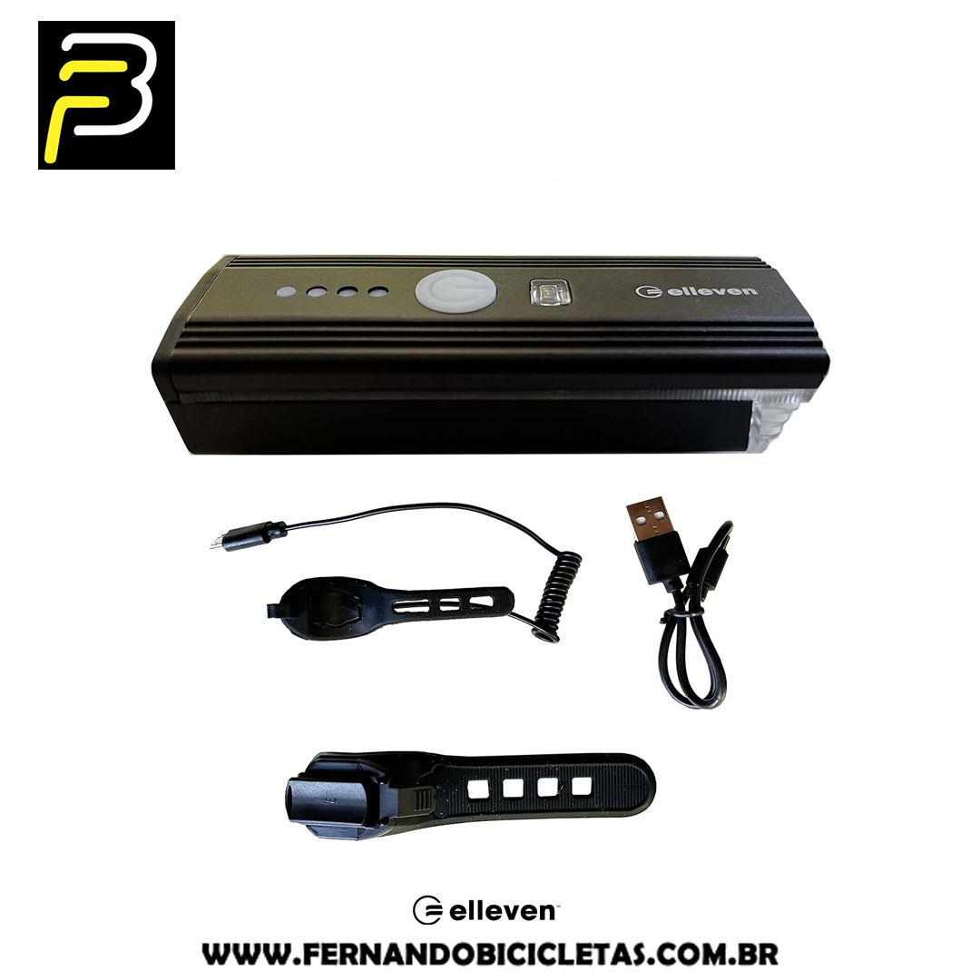 Farol Elleven Led com Sensor e Buzina Eletronica 350 Lumens USB