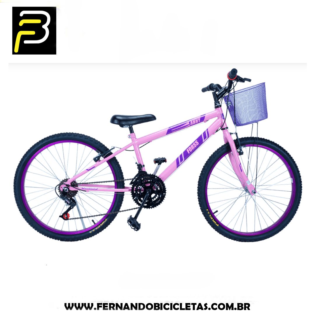 Bicicleta De Passeio Infantil Forss Anny Aro 24 18v