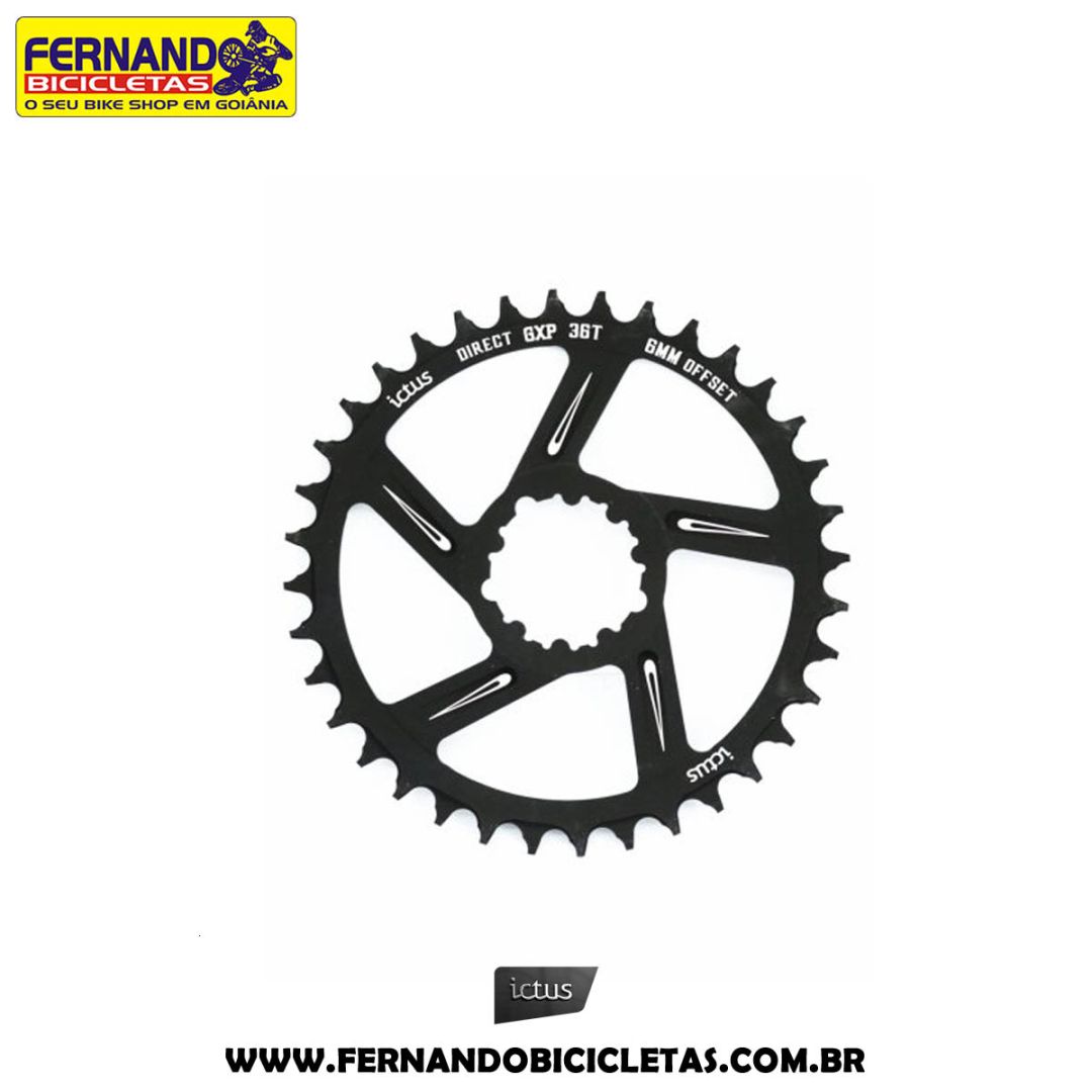 Coroa Ictus Direct Mount P/ Sram GXP 36D 6mm Offset