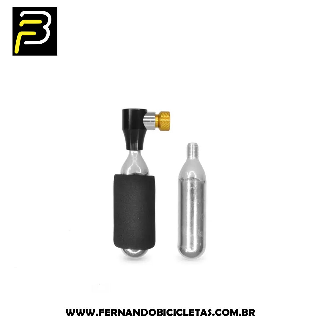 Kit Co2 Mini Bomba Kode Alumínio Com 2 Cartuchos Co2 16g