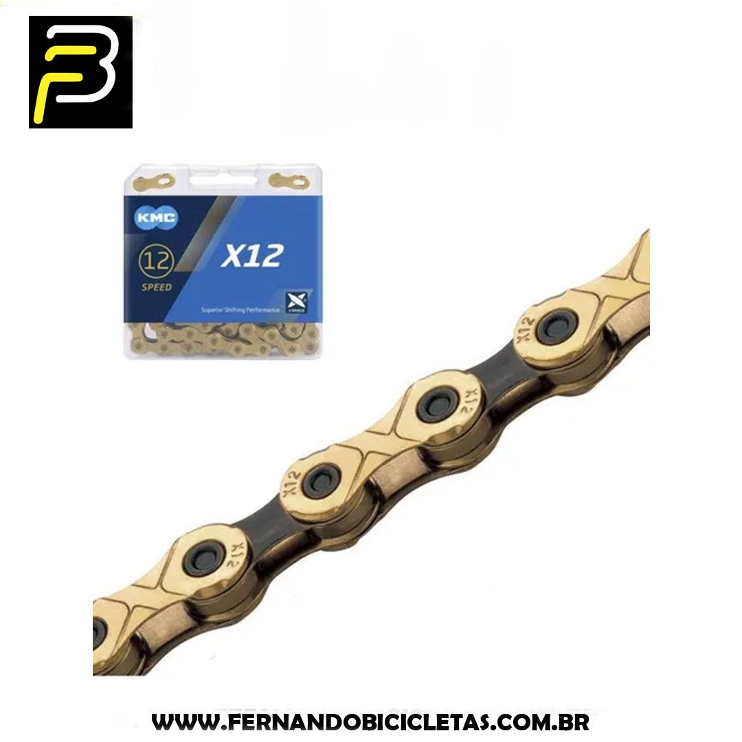 Corrente KMC X-12 Ti Dourada Xbridge