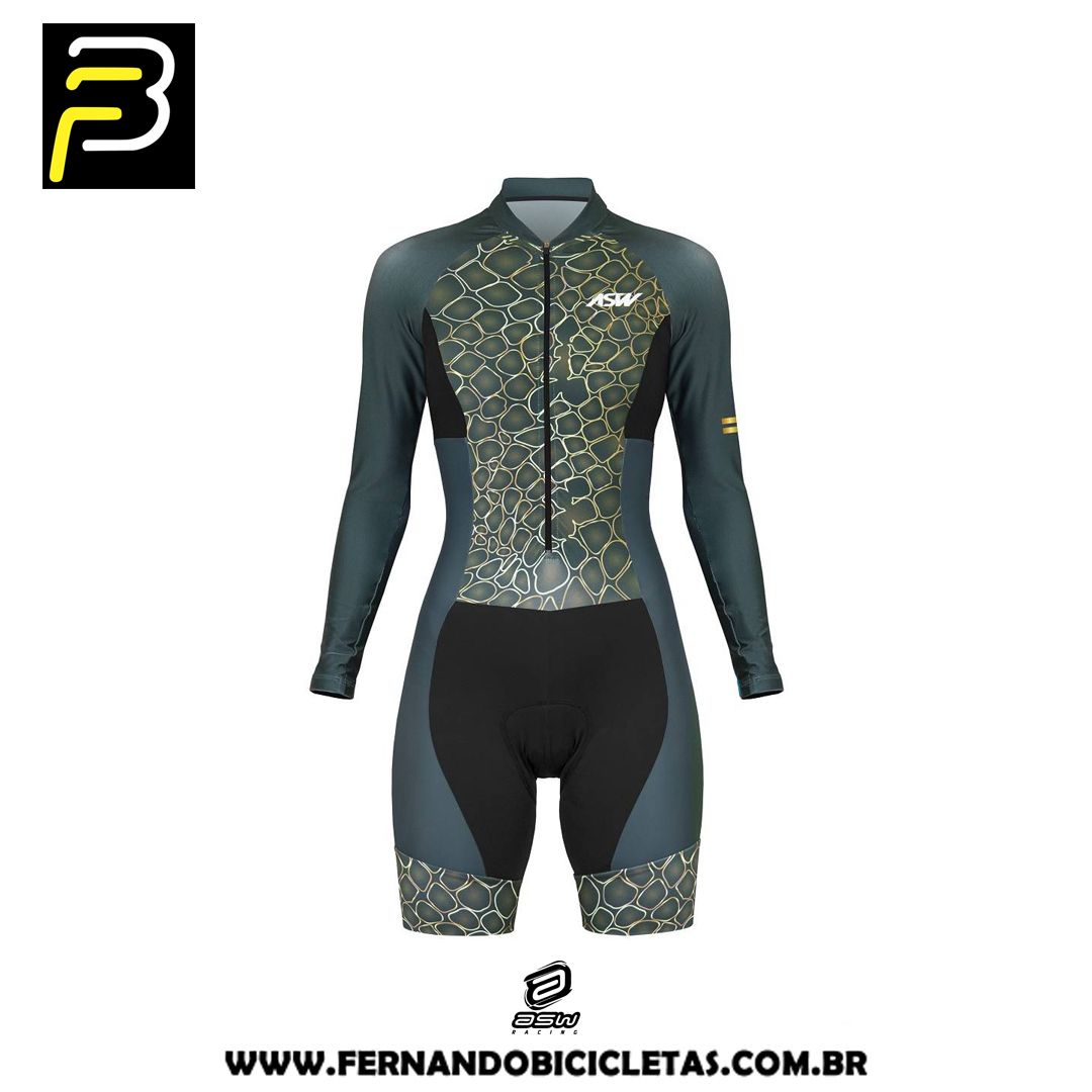 Macaquinho Feminino ASW Classic Manga Longa