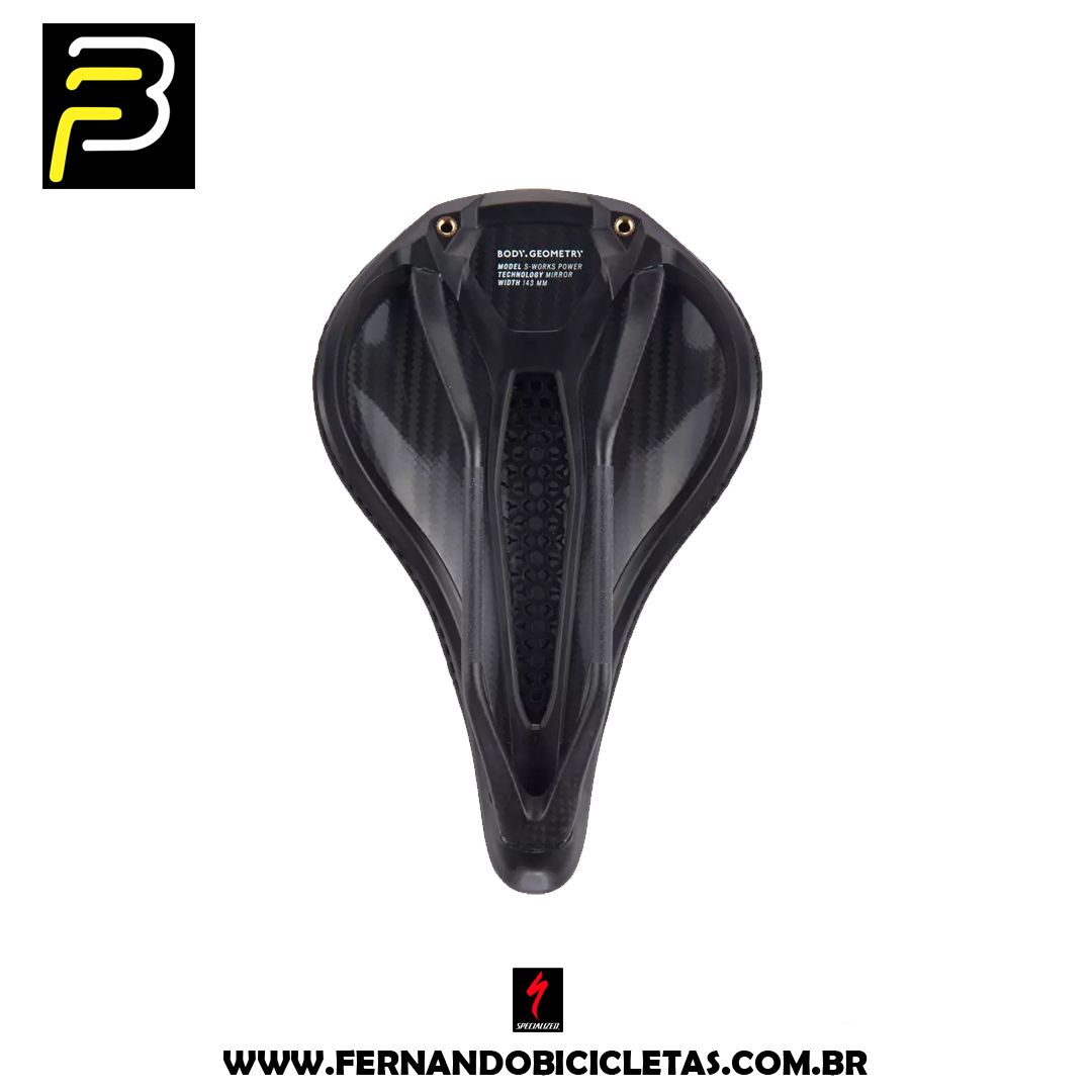 S-WORKS POWER WITH MIRROR　143mm Selim S-works Power com Mirror 143mm - O seu bike shop.