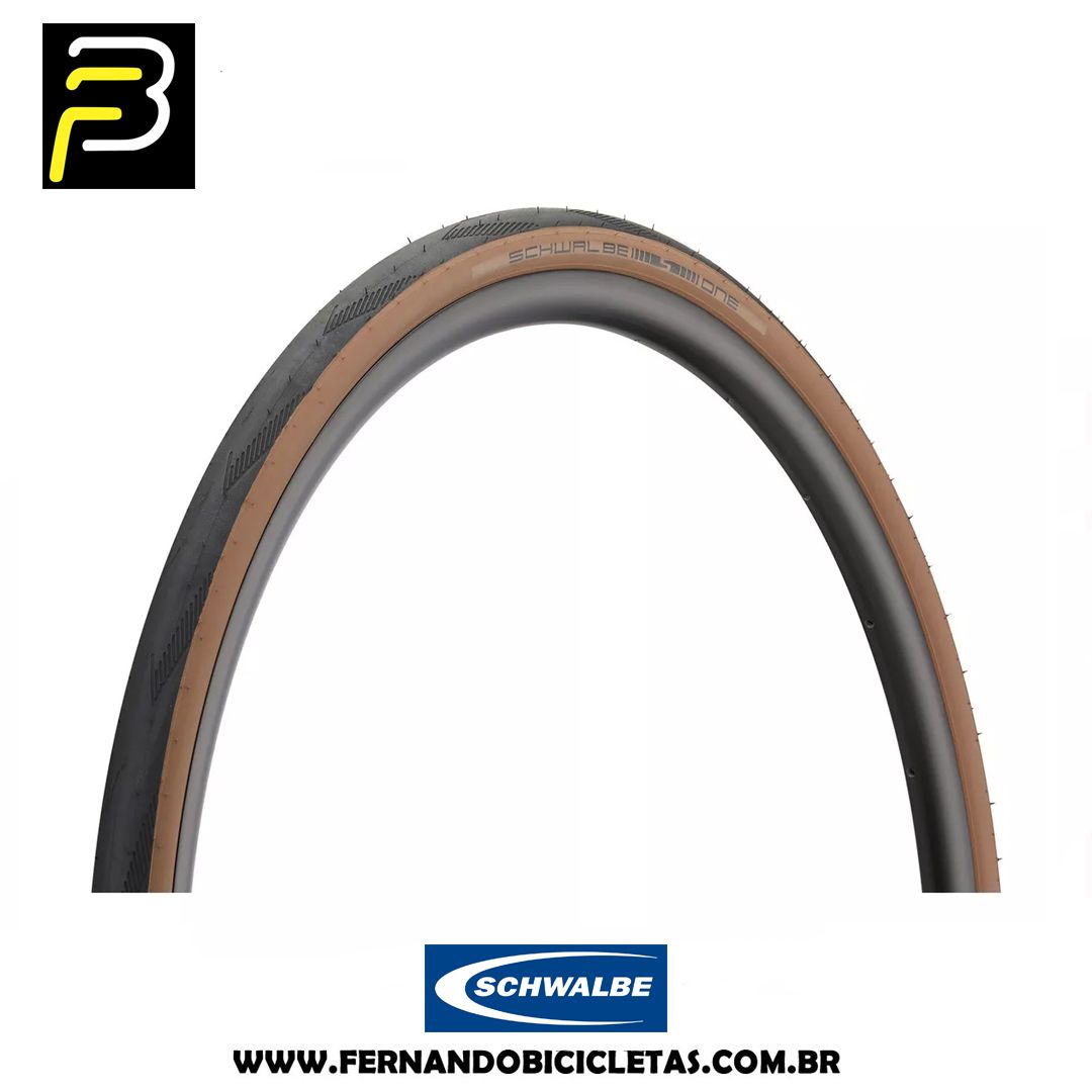 Pneu 700x28 Schwalbe One Performance Raceguard TLE Marrom