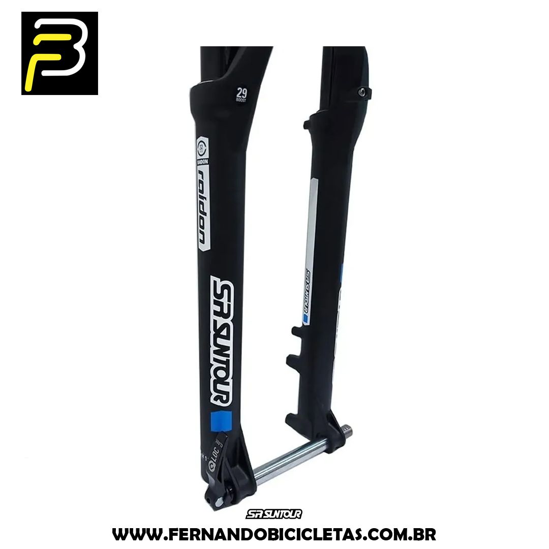 Suspensão Suntour Raidon Ar e Oleo Boost / Tapered 15x110mm - Aro 29
