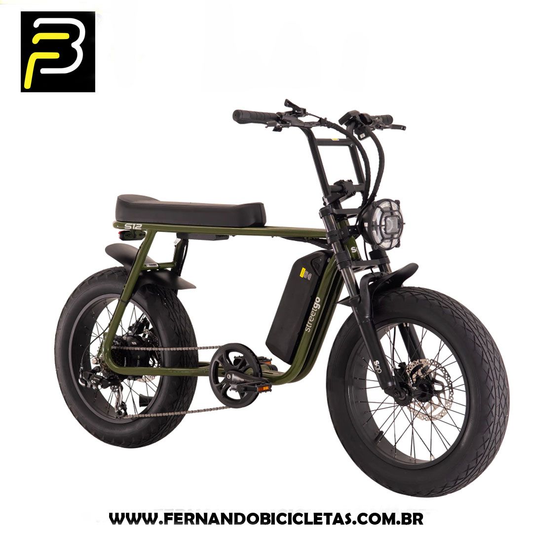 Bicicleta Elétrica Street GO S12 Aro 20 750W 720Wh