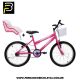 Bicicleta Cairu Aro 20 Star Girl C/ Cadeirinha para Boneca