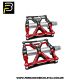 Pedal Mpedo Plataforma BMX Aluminio Preto com Vermelho