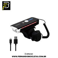 Farol Elleven Led com Sensor e Buzina Eletronica 350 Lumens USB